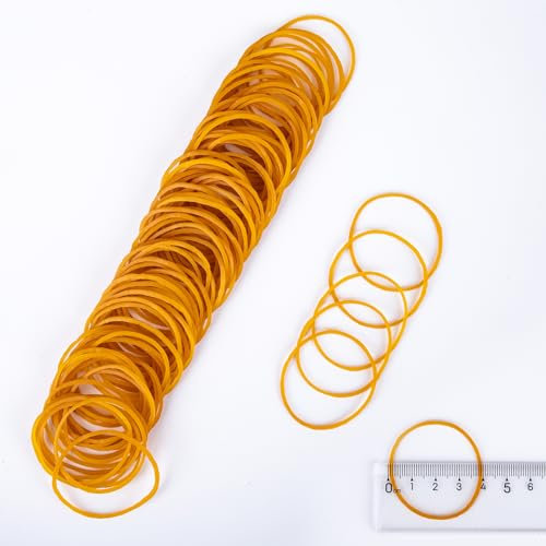 Rubber Bands Yellow Rubber Elastic Bands 500PcsThick Natural Rubber Bands Heavy Duty Strong Elastic Bands for Tie Dye, Hair Home, Pens, Crab,Catapults, Bills, Bank Paper, Office Supplies(38mm)
