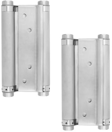 YIXNSW 2 Stück Pendelscharnier 6,5 Zoll(165mm) Pendeltürscharnier Edelstahl, Pendeltürbänder, Pendeltürbeschlag, Edelstahl Scharniere, Pendeltürband für Thekentüren und Bartüren Silber