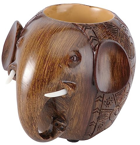 NUOBESTY Stiftehalter Elefant Abstrakt Kaffee Plasthetics Multifunktional