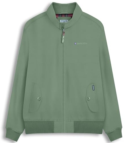 Lambretta herr duschsäker klassisk Harrington MOD Scooter jacka kappa, Häckgrön, 3XL
