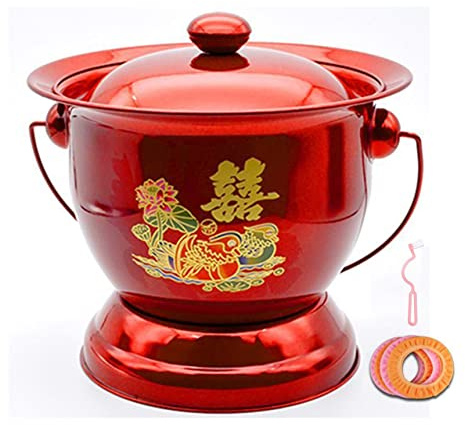 enamel bed pan, Bedpan,Stainless Steel Bedpans Chamber Pot,with Lid Adult Baby Potty,High Angle Pregnant Woman Camping Toilet，Large Capacity Portable Toilet for Camping，Bed Pans Females, Elderly -Men,