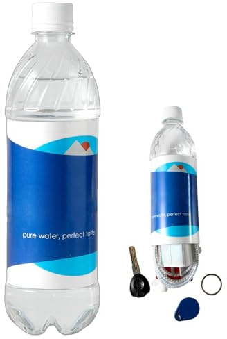 1/2 Stk. Diversion Safe Wasserflasche mit Geheimfach verstecktem Fach Container | Verstecktem Platz für Diskreter Köder, für Reisen oder zu Hause, Unten Abschraubbar, um Ihre Wertsachen Aufzubewahren