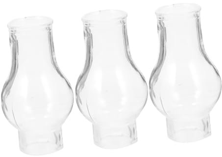 TOGEVAL Glas Öl Lampe Schatten 2er Set Vintage Petroleum Lampe Zubehör für