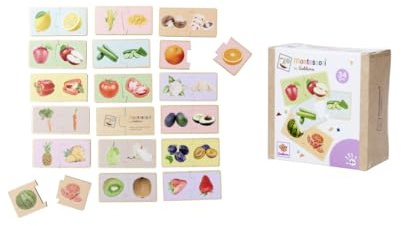 Eichhorn 100006000 - Montessori Pussel - Eichhorn Montessori Pussel som frukt och grönsaker – 17 Motiv, 34 Delar, Tillverkade i FSC® 100% Bassplywood, BSK-Certifierad. Från 2 år