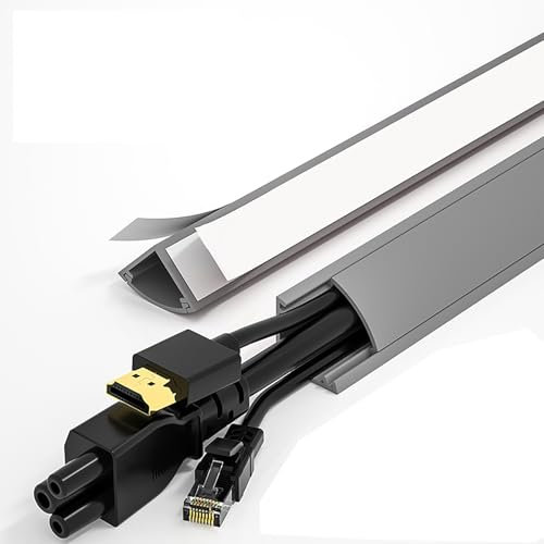 Wall Strip Cable Concealer 11 mm 14 20 24 30 mm Wide, Waterproof Decorative Wire Channels Covers & Home Ceiling Corner Electric Cord Conduit Raceway, Vintage Triangular Power Cords Cavity(Gray,24mmx24