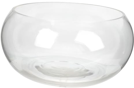 Kichvoe Rundes Fischglas Aus Glas Goldfischglas Durchsichtige Glaskugel-Schale Hydrokultur-pflanzenterrarium Dekoratives Für Zuhause Schreibtisch- Tisch-