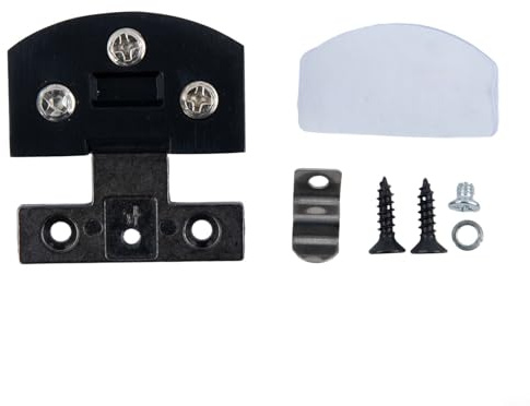 Glastürscharnier, Schrank, Vitrine, Torklemme, Möbelbeschläge, Zinklegierung, nicht öffnendes Scharnier, Weinschrank, Türscharnier für 5–8 mm Glastür, kleines Scharnier mit Schrauben (schwarz)