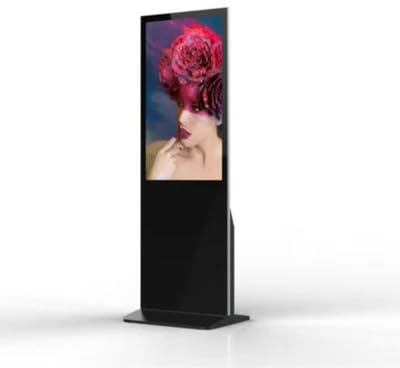 HISANDUK 43 Single-Sided Indoor Floor-Standing LCD Advertising Display with Wheel Stand | Android RK3568 2GB+16GB | Non-Touch/Infrared/Capacitive Touch | CMS Preinstalled