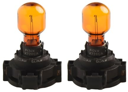 URPIZY 2 St. Vorderes Blinker-Licht Lampe Glühbirnen Satz PY24W 24 W Gelb für BMW E90 E92 F07 F10 F32 F33 F36, für 3er/4er/5er Serie Xenon-Scheinwerfer