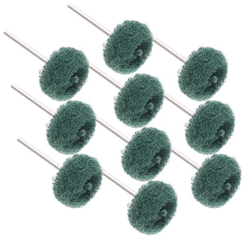 DIKACA Kit Lucidatura per Trapano 10 Pezzi, Tampone Abrasivo in Spugna e Ferro, Accessori per Levigatura e Pulizia Superfici Metalliche e Industriali