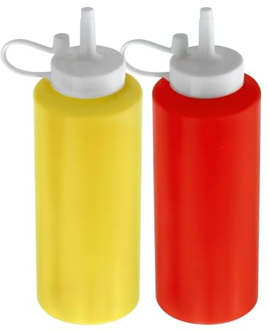 2 flaskor majonnäs ketchup senap dispenser matolja såser 375 ml återanvändbar såsdispenser kryddor klämflaskor stor plastdispenser med lock