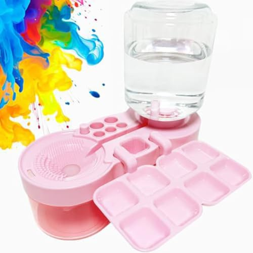 Paint Brush Rinser, Multifunctional Paint Brush Cleaner Art Supplies With Washing Bucket,Painting Water Dispenser Water Cycle Rinser For Acrylic And Water-Based Paint Cleaning Tools