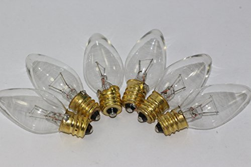 Dencon 6 x 12V 3W E12 CES Clear Small Conical Christmas Fairy Light Bulb, Pifco, Noma
