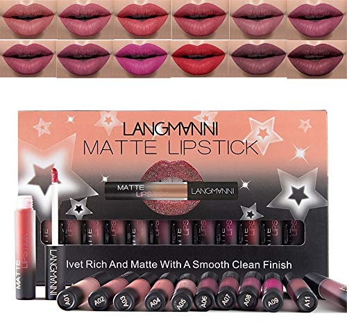 12 couleurs de crayon à lèvres mat, Set de crayons à lèvres mat, crayon à lèvres de haute qualité, imperméable à l'eau, l set de crayons à lèvres mats de haute qualité