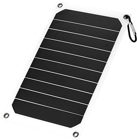 Panneau de Solaire Portable, Portable 10W extérieur IP64 Panneau Solaire étanche Chargeur d'alimentation Mobile 5V Sortie USB pour RV, Maisons, Bateau Panneau Solaire 12V