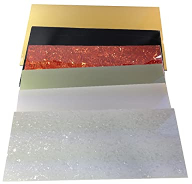 Pickguard Material 3 lagige Rohlinge (50 x 24cm) Gealtert weiß/schwarz/gealtert weiß