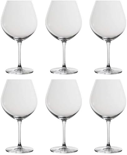 Habiba Weingläser Weingläser Set mit 6 Rotweingläsern, großes Set, klare Stielgläser für den täglichen Gebrauch, Hochzeitsfeier, unterhaltsame Glaswaren Sauber