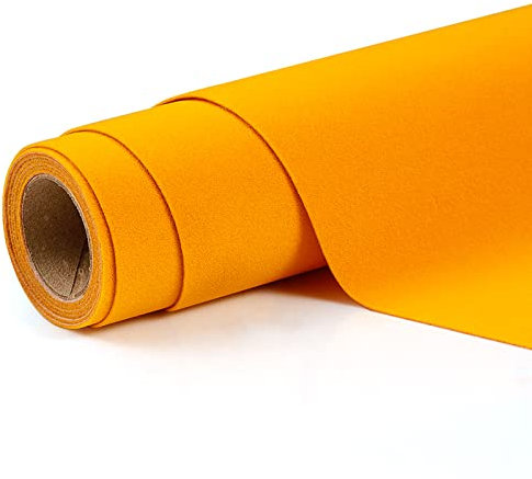 HARICSET Bastelfilz Selbstklebend 148 cm Breit Kinder Vliesstoff Stoff Filzplatten zum Filzuntersetzer Basteln Nähen DIY Patchwork(Size:1.48 * 2m,Color:gelb)