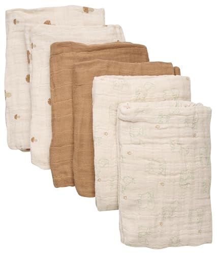 Pippi 6er Pack Unisex Baby Stoffwindel/Spucktuch/Mullwindel 65x65