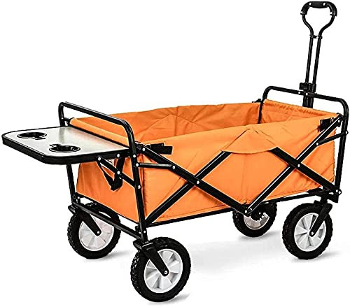 TEmkin Chariot de Camping Pliant avec Doublure,Chariots de Pique-Nique Chariots de Loisirs de Plein Air Chariot Portable Pliant Festival à Roues Pliantes, Brouette de Pêche de Jardin,Porteur
