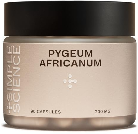 Simple Science Pygeum Africanum | Prostate & Bladder Support for Men | 4,000mg Equivalent: 200mg of 20:1 Extract | 3 Month Supply | High Strength Phytosterols | Made in the UK