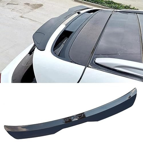 DTGTEX ABS Auto Heck Kofferraum Dachspoiler Spoiler für Ford Fiesta (2011-2017) [MK7],Heck Kofferraum Lippenflügel Fenster Splitter Dekoration Auto Styling Zubehör,R/Glossy Black