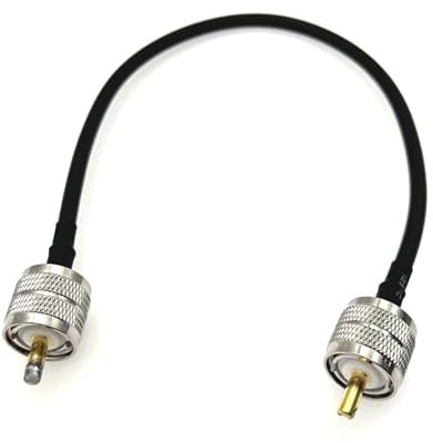 JZK Cavo coassiale UHF maschio PL-259 a UHF maschio PL-259 RG58 per radio HAM e CB: ideale per analizzatore di antenna, carico reattivo e misuratore SWR (1 pezzo)