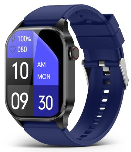 SOUYIE Smart Watch for Men Women (Answer/Make Calls), 2.04'' AMOLED Display Fitness Watch with Heart Rate Blood Oxygen Blood Pressure Sleep Monitor, IP68 Waterproof Smartwatch for Android iOS