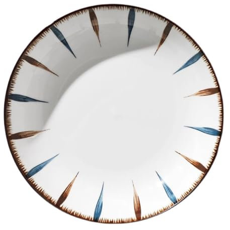 XDAWQP Platos De Comedor, 6 Piezas, Plato De Cocina, Plato De Cerámica para El Hogar, Plato Hondo Chino para Sopa, Plato De Cena Apto para Microondas (Tamaño Pequeño)，Small-One Size
