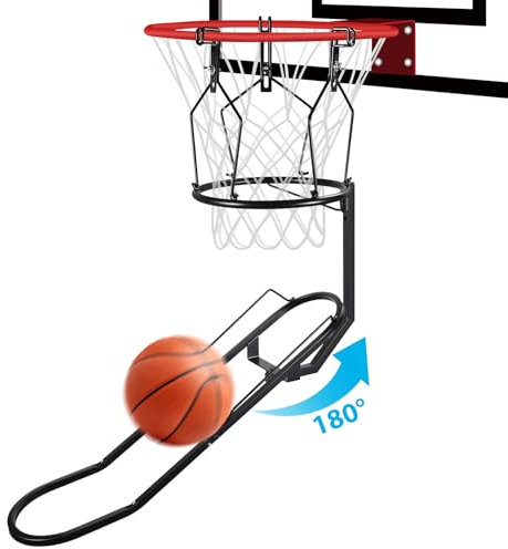 GADFISH Basketball-Rebounder, 180° drehbarer Basketball-Rücklaufaufsatz mit 3 stabilen großen Haken, robustes Korbball-Zubehör, Ballrückführung, Trainingshilfe für 45,7 cm Felge, Basketballkorb