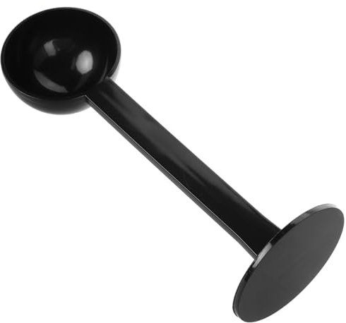 Housoutil 2-in-1 Plastic Coffee Measuring Scoop and Tamper for Espresso Beans and Ground Coffee Black Scoop Tamping Tool for Machines and Brewing