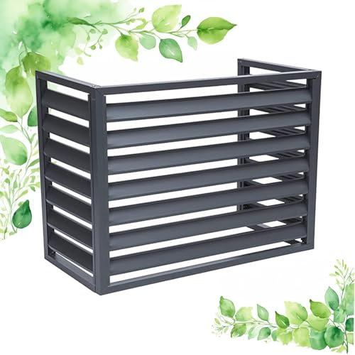 Dnowegas cubierta de aire acondicionado pared exterior balcón L120*W70*H150(5P) fácil de instalar y sin mantenimiento embellecer la fachada proteger la unidad de aire acondicionado contra