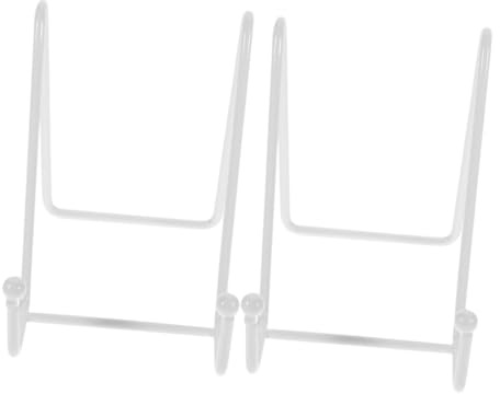 MAGICLULU 2 Stück-pack Tellerständer aus Eisen für Küchenteller und Tabletts Minimalistischer Vintage Bilderstaffelei Halter für Schlafzimmer und Geburtstagsdekoration