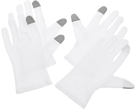 Beaupretty 2pares Guantes Algodón Hidratantes Guantes De Noche Para Manos y Loción