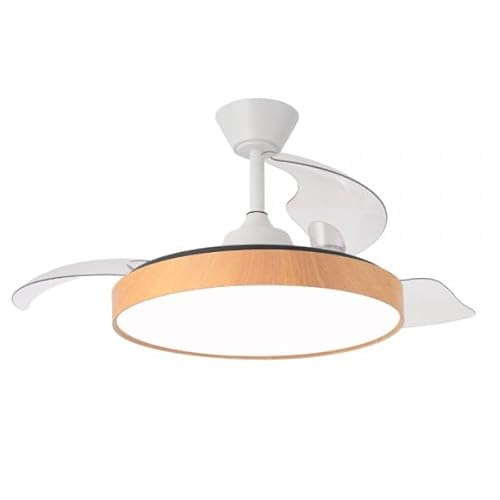 Bilake Lampara ventilador de techo con mando Home varios diseños modernos | Ventilador de techo con luz retráctil aspas plegables