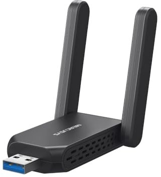MERCUSYS TP-Link MA72XH WiFi USB AX1800Mbps, Chiavetta WiFi per PC Fisso, 2 Antenne ad Alto Guadagno, Dual Band 5GHz/1201Mbps + 2.4GHz/574Mbps, USB 3.0, MU-MIMO, WPA3, Supporta Windows 10/11