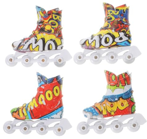 FUNOMOCYA 2 Pairs Finger Skate Toys for Fingertip Sports Handmade Craftsmanship Educational Toy Plastic Material Compact Desk Plaything Suitable for Brain Development and Style