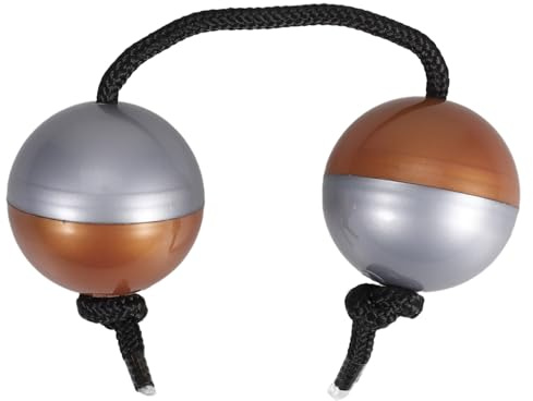 Abaodam Maraca Rítmica de Percusión Manual de Doble Color Plata y Marrón, Instrumento Musical Tipo Huevo para Ñiño, Juguete Musical Sonajero Adecuado para Conciertos y Entretenimiento