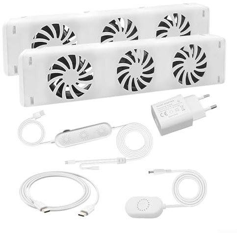Heizkörper Ventilator 3.0|Heizkörperventilatoren mit Automatischer Temperaturkontrolle|energieeffizienter Heizungsventilator|Geräuscharm|Kompatibel mit MXRV-25-S01/S02/S03/P01/P02/P03(MXRV25-S02)