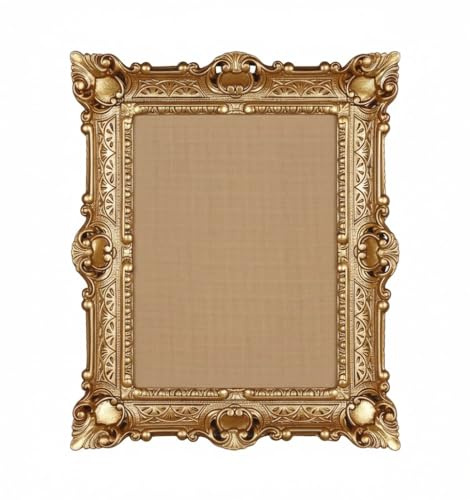 Lnxp Marco de fotos barroco antiguo, dorado, 56 x 46 cm, rectangular, para fotos de 30 x 40 cm o 40 x 30 cm, sin cristal