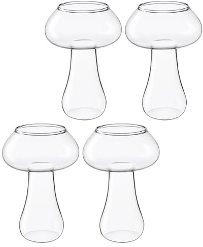 Genérico Copas de Vino Creativas en Capas para Whisky, 4 Piezas de Cristal para Fiestas y Bares Reutilizable