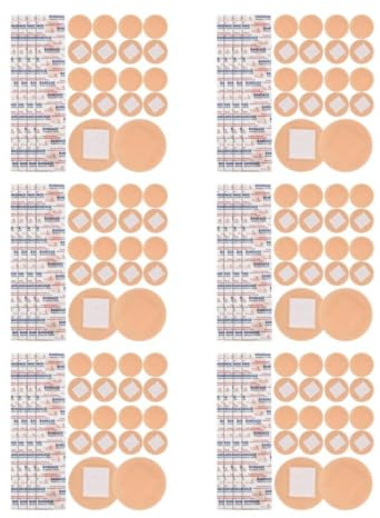 Healeved 600pcs Adhesive Bandages for Finger Joints and Fingertips Breathable Round Protective Wound Plasters Skin-Coloured Gel Blister Care Water-Resistant First Aid Patch
