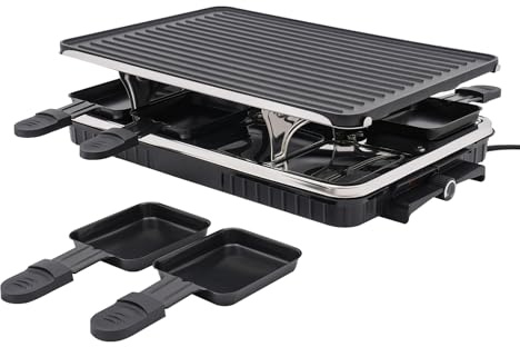 Barbacoa eléctrica de mesa, 1300 W, revestimiento antiadherente para 6-8 personas, mesa de mesa, gastronomía