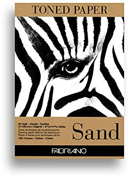Fabriano Toned Paper Pad, 8,25 x 11,75, Sand