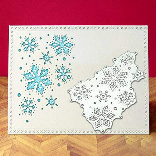 YunTrip Stanzschablonen für den Hintergrund, Schneeflocken-Metall-Stanzformen für Bastelarbeiten, Scrapbooking, Alben, Prägung, Foto, Basteln, Papierkarten, Dekoration, für Weihnachten, Feiertage.