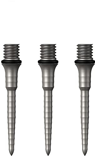 Mission Darts Points Titan Ripple | Titanium Conversion Point | 26mm | Silver (X2656)