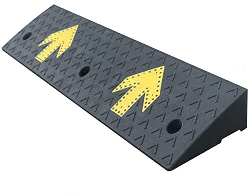 Bordsteinrampen Gummi 3-15cm Hoch, Vollgummi Türschwellenrampe, Gummirampe, Bordsteinkanten Rampe , Auffahrkeile Auffahrrampe Für Einfahrt Ladedock Bürgersteig Auto Fahrrad Motorrad ( Color : 100*35*1