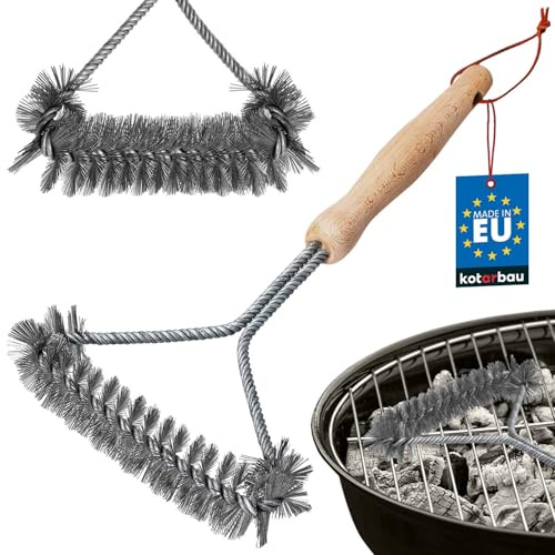 KOTARBAU® Grill Reinigungsbürste 35cm Grillrostbürste mit Wärmedämmung Griff BBQ-Bürste Grilldrahtbürste für Gasgrill, Holzkohlegrill, Elektrogrill, Kugelgrill, Grillrost, Grillbürste Drahtbürste Gril