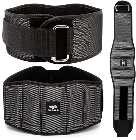 DIBAR®Gewichthebergürtel Männer-Damen,Fitness,Gewichtheben,Kreuzheben,Kniebeugen,Crossfit,Intensives Training-Lendenwirbelbereich von 15,5cm mit 5 Kanälen von EVA12cm im Bauch und Seitenbereich (XS)