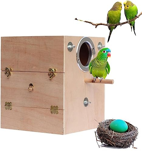 itrimaka Vogelnest aus, Paarungshaus für Papageien, Vogelvoliere, Wellensittichkäfig aus, Nistkasten für Papageien, Tauben, Sittiche, Nymphensittiche